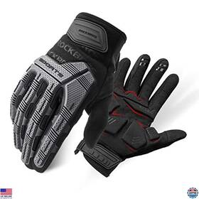 B07zx9jvzg Visit The Rockbros Store Gel-padded Mountain Bike Gloves - Touchscreen And Knuckle Protection