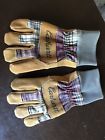 Wa696 Carhartt Womens Suede Work Glove With Knit Cuff Wild Rose