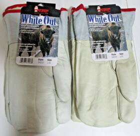 94231 Watson Gloves Ice Fishing Outdoor Recreation Winter Leather Sherpa Lined 2 Pair