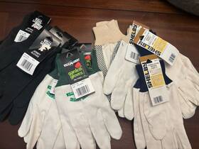 Wells Lamont 053300041006 Huge Lot Of 9 Pairs Mens Leather Palm Work Gloves Style New Nos