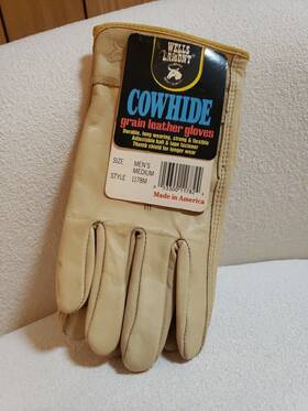 Wells Lamont 053300117824 1990 Vintage Nos Cowhide Grain Leather Driving Work Gloves Medium