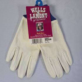 1773m Wells Lamont Vtg Women Medium Goatskin Leather Flex Thumb Work Gloves Soft New