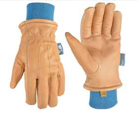 7870 Wells Lamont Womens Warm Hydrahyde Water-resistant Grain Leather Winter Gloves