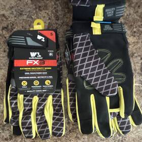 87825 Wells Lamont Fx3 Work Gloves Flexible Touch Screen Black/yellow/gray Size Small