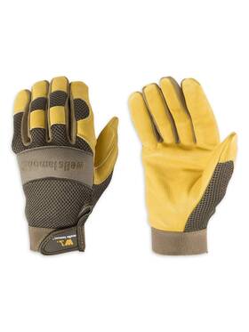 R3206 Wells Lamont Mens Cowhide Mesh Glove