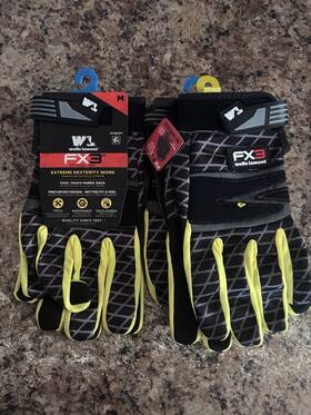 R7883m Wells Lamont Fx3 Work Gloves Touch Screen Flexible Black/yellow/gray Medium
