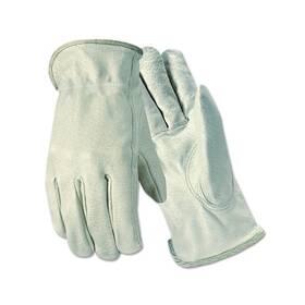 Y0107l Wells Lamont Grain Goatskin Drivers Gloves Large Unlined White - 12 Per Pk