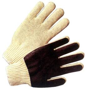708spc West Chester Westchester Cotton String Knit Glove 1 Side Black Pvc Palm 12pr. Nos