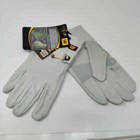 Cat012110j West Chester Holdings Llc Caterpillar Tan Mens Cowhide Leather Palm Gunn Cut Driver Gloves Xl