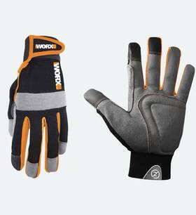Worx 818234025795 Zero Friction Mens Universal-fit Ultra Suede Work Gloves Orange/black