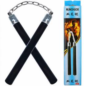 Wunhunew 723509609849 Nunchucks Safe Solid Rubber Training Nunchuck/nunchaku With Steel