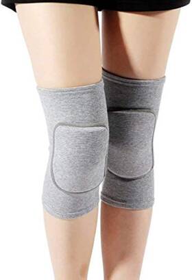 Yicyc 708200501159 Volleyball Knee Pads For Dancers Soft Breathable Medium Gray