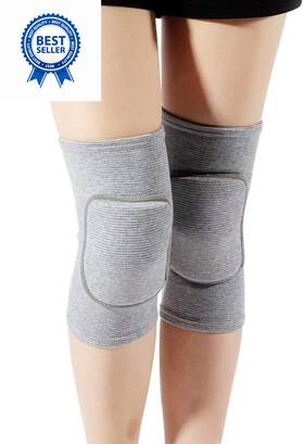 Yicyc 729993531970 Volleyball Knee Pads For Dancers Soft Breathable Large Gray