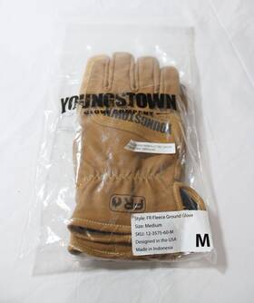 12-3575-60-m Youngstown Unisex Adults Fr Fleece Ground Glove Wr4 Brown Size Medium Nwt