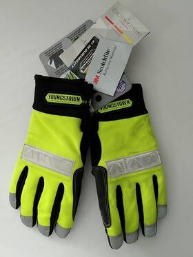 Youngstown 757894605162 Gloves Safety Lime Waterproof Winter Glove Size Medium New