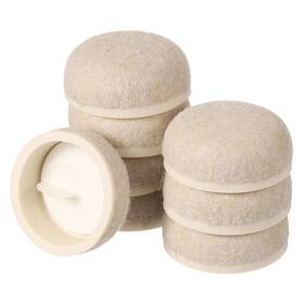 Zaplyte 632702115319 8pcs Felt Furniture Slider 1.22 Inch Round Sliding Pad Table Leg Protector Beige