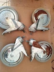 4PK 6" Heavy Duty Swivel Caster Wheels For Cart Dolly Workbench Rolling Toolbox. Fixed Price $25.00.