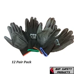 Liberty P-grip Work Gloves Black Pu Polyurethane Coated Palm SP4638BK (12 Pair). Fixed Price $15.95.