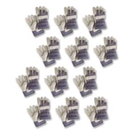 Mcr Safety 1935L 12-PAIRS Mustang Leather Palm Gloves Large, Blue, Cream New. Fixed Price $94.46.