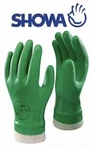 12 Pairs Showa 600 8/M Atlas Dipped Pvc Work Gloves, Medium, Green Coated. Fixed Price $44.95.