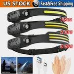 Cob Led Headlamp Usb Rechargeable Headlight Bar Band Torch Work 6000K. Fixed Price $466.36.