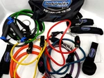 Bodylastics Resistance Bands Set 6 + 2 Handles Ankle Straps Anchors Bag. Fixed Price $49.99.