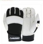 Husky Water Resistant Leather Performance Work Glove With Spandex Back Large. Fixed Price $13.99.