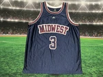 Vintage Midwest #3 Jersey Adidas Men Stitched Basketball Sz Large Preowned. Fixed Price $45.21.