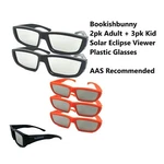 2 Adults 3 Kids Solar Eclipse Viewer Plastic Glasses Iso Certified Sun New. Fixed Price $14.24.