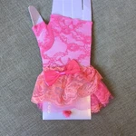 Claire's Hot Pink Lace Fingerless Gloves With Box One Size. Fixed Price $12.99.