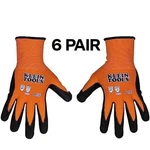 (6 Pairs) Klein Tool Xl Cut Resistant Knit Dipped Gloves 605821. Fixed Price $38.00.