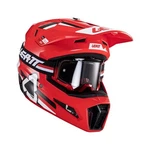 Leatt Helmet Kit Moto 3.5 V24 W/velocity Goggles Red Size Sm - 1024060441. Fixed Price $173.84.
