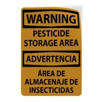 Vertical Vinyl Stickers Warning Pesticide Storage Area Hazard Safety Sign Label. Fixed Price $14.99.