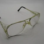 Crews Engineer Gold Aviator Safety Eyeglass Frames Z87 Clear Side Shields Taiwan. Fixed Price $48.93.