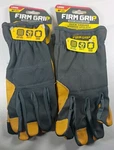 2 Pc Lot Firm Grip Large Duck Canvas Hybrid Leather Work Glove Black Yellow. Fixed Price $14.49.