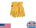 Kinco Men's Deerskin Leather Cold Weather Gloves - Golden, Large. Fixed Price $52.98.