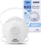 Giko N95 Respirator Masks - 15PCS Niosh Certified Safety Cup Particulate. Fixed Price $33.99.