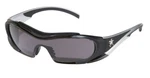 Crews Hellion Safety Goggles Glasses - Gray Lens/black Silver Frame HL112AF. Fixed Price $10.00.