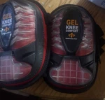 New Impacto Gel Knee Comfort Adjustable Flexible Pads Black/red. Fixed Price $19.95.
