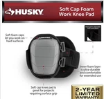 Husky Soft Cap Foam Work Knee Pads Gray Black Adjustable Comfortable. Fixed Price $27.87.