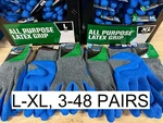 Westchester All Purpose Latex Grip Gloves, L-xl, 3-48 Pairs. Fixed Price $169.99.