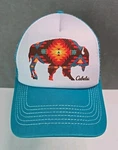 Aztec Pattern Bison Hat Foam Cabela's Turquoise Mesh Snapback Frame Cap. Fixed Price $13.57.