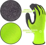 8 Pairs Crinkle Latex Rubber Work Gloves Hand Coated Safety - Green. Fixed Price $162.99.