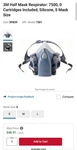 3M 7501 Half Mask Facepiece Respirator Small. Fixed Price $23.00.