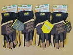 4 Pair Mechanix LFF-75-011 Leather Mechanic Work Gloves, Brown/black Extra Large. Fixed Price $65.00.
