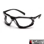 Pyramex Proximity Safety Glasses Foam Padded Black Frame Clear Anti-fog Lens. Fixed Price $9.95.
