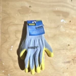 Hardy Latex Rubber Work Gloves Large Yellow Gray Model 90912. Fixed Price $7.00.