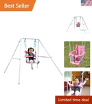 My First Toddler Swing: Heavy-duty Baby Indoor/outdoor Set With Safety .... Fixed Price $129.60.