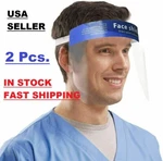 2 Pcs Reusable Safety Face Shield Full Protection Clear Anti-fog Visor Guard New. Fixed Price $8.49.
