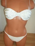 Sauvage Black And White Polka Dot Bikini Small 2063L. Fixed Price $9.52.